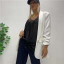 canotta effetto raso e pizzo see